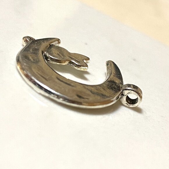3/10$, Silver Cat on the Moon Charm / Pendant for Jewelry Making, DIY Projects - Picture 5 of 5